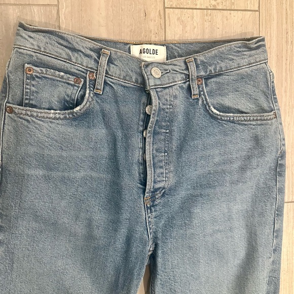 Agolde Riley cropped jeans with distressing size 27 - Picture 4 of 5